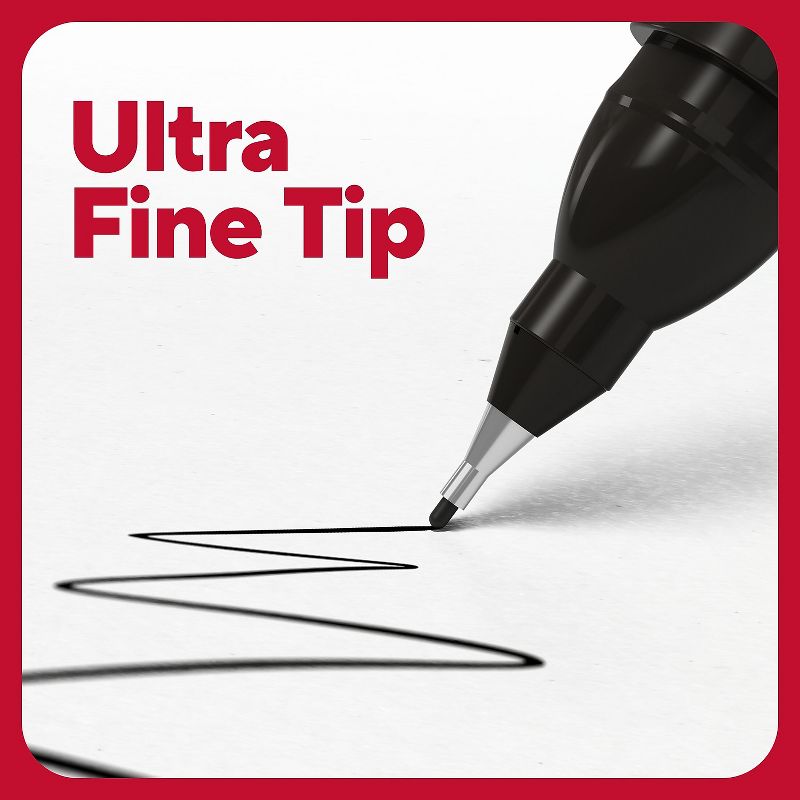 TRU RED Permanent Markers Ultra Fine Tip Black Dozen TR54534, 3 of 10