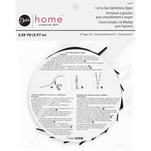 Dritz Home 3-1/4-Yards Cut-To-Size Upholstery Zipper Black - 1 of 3