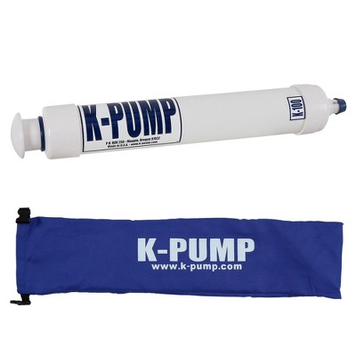 K-Pump K-100 Compact Portable Inflatable Kayak Raft Boat Water Sport Hand Air Inflation Pump with Storage Bag