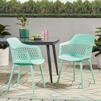 Set of 2 Azalea Dining Chair, Mint-Christopher Knight Home