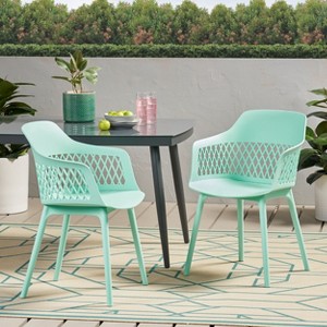 Set of 2 Azalea Dining Chair, Mint-Christopher Knight Home - 1 of 4