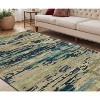 Sand And Green Wool Abstract Hand Tufted Area Rug - 2 of 4