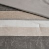 7 Pcs Stylish Bed in a Bag Stripe Print Comforter Set, All Season Ultra Soft Touch Bedding Sets, Contemporary Style Dorm Bed Set with Matching Shams - 3 of 4