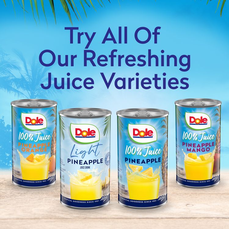 Dole 100% Pineapple Juice - 6pk/6 fl oz Cans, 6 of 7