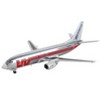 Boeing 737-300 Commercial Aircraft "Western Airlines" Silver with Red Stripes 1/400 Diecast Model Airplane by GeminiJets - 2 of 3