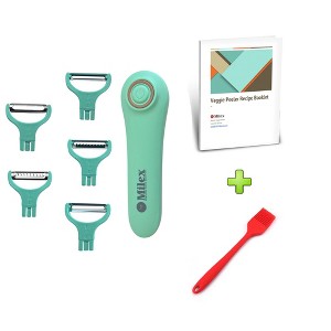 Insta 5-in-1 Electric Peeler with Recipe Book & Oil Brush – Green - 1 of 4