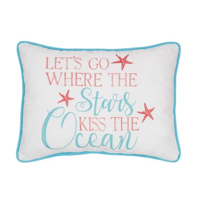 C&F Home 12" x 16" The Ocean Needlepoint Embroidered Throw Pillow
