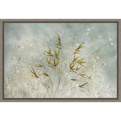 Amanti Art Wintertime Leaves by Nel Talen Canvas Wall Art Print Framed 23 x 16-in.