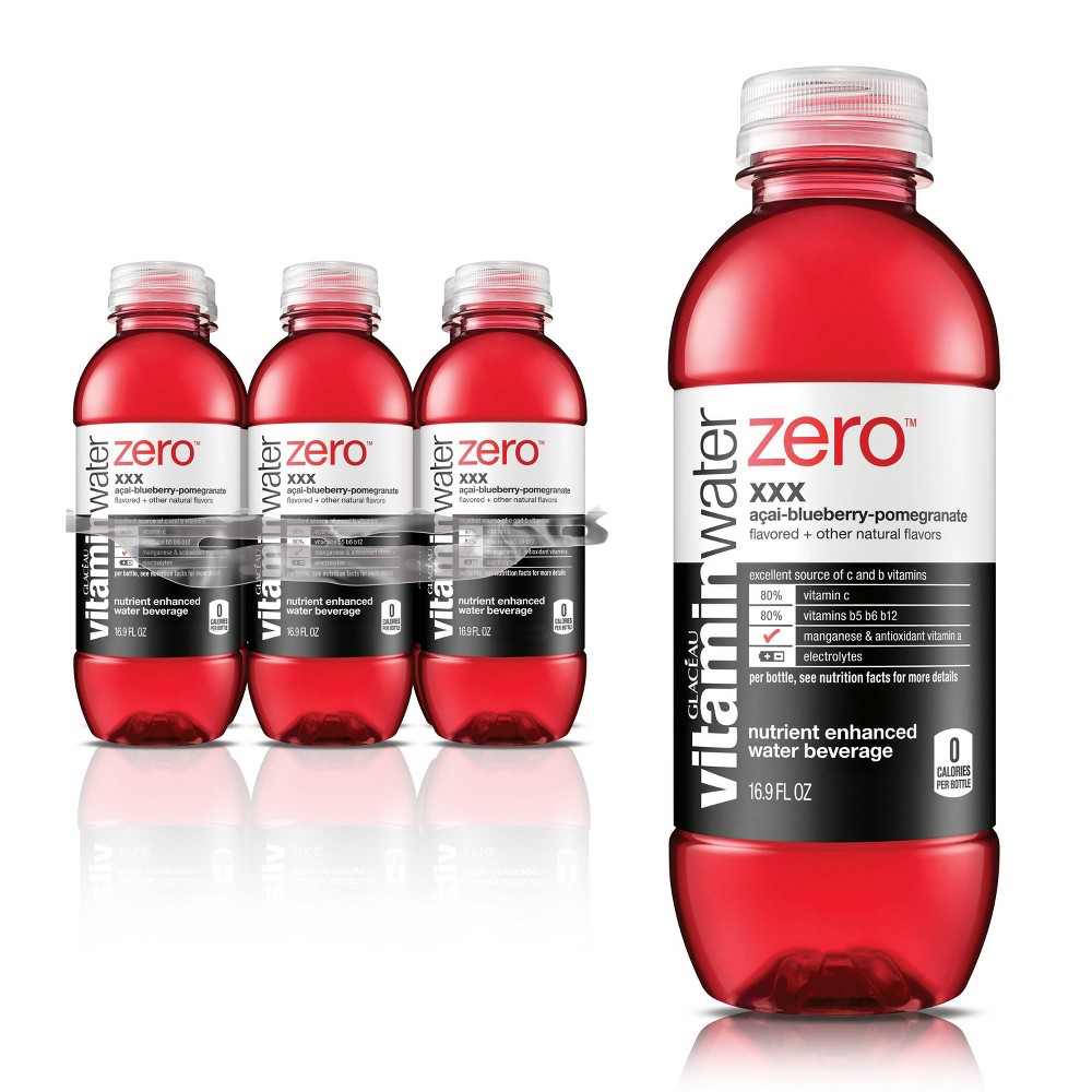 vitaminwater electrolyte enhanced acai-blueberry-pomegranate water  16.9 fl oz  6 count bottles