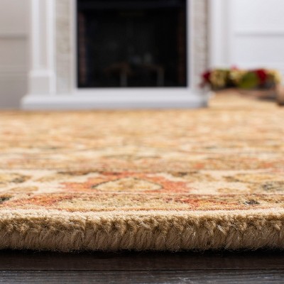 Gold and Beige Hand Tufted Wool Area Rug