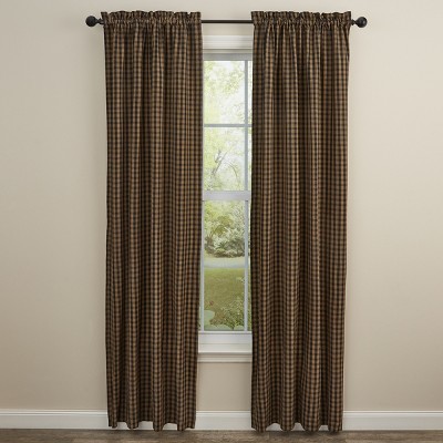 Sturbridge Black and Wine Plaid Cotton Light-Filtering Window Panel