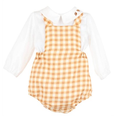 Girl Baby's Football Bubble Romper - Sophie & Lucas