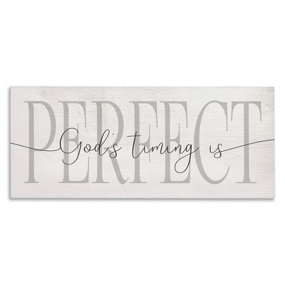 Stupell Industries God's Timing is Perfect Phrase, 30" x 13"