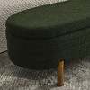 CAVINAS Storage Ottoman Bench with Rubberwood Legs,Multi-Functional Footstool and Storage Bench for Bedroom,Living Room - 4 of 4