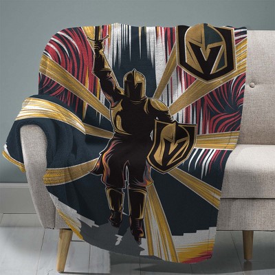 Sleep Squad Vegas Golden Knights Knight 60 x 80 Raschel Plush Blanket
