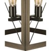 Progress Lighting Briarwood 4-Light Foyer Pendant, Steel, Graphite, Vintage-Style Bulbs, Wood Enclosure - 4 of 4