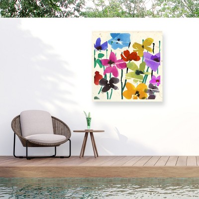 Trademark Fine Art - Jenny Frean Inky Flowers Matted Framed Art