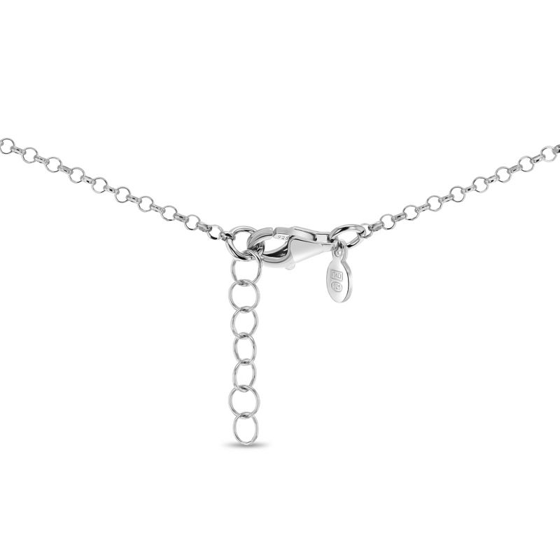 Girls' Dainty Cubic Zirconia Charm Sterling Silver Necklace - In Season Jewelry, 5 of 6