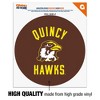 Quincy University Hawks Logo Automotive Car Window Locker Circle Bumper Sticker - 3 of 4