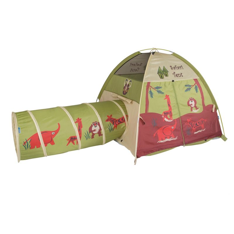Pacific Play Tents Kids Jungle Safari Play Tent And Tunnel Set Combo 4' x 4', 1 of 17