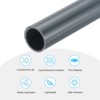Unique Bargains Water Plumb DIY Crafts High Impact Rigid Round Pipes 8" Length - 3 of 4