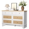 7 Drawer Dresser for Bedroom, 47.3'' Wide Wooden Chest of Drawers, Media Console Table, Freestanding Storage Dresser Organizer - 2 of 4