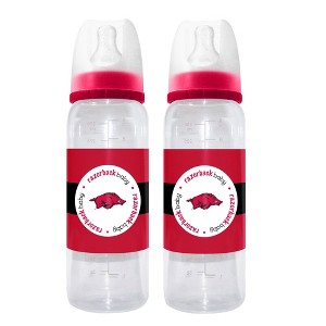 BabyFanatic Officially Licensed NCAA Arkansas Razorbacks 9oz Infant Baby Bottle 2 Pack - 1 of 3