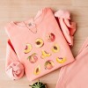 Simply Sage Market Peach Chart Lightweight Garment Dyed Sweatshirt - 3 of 4