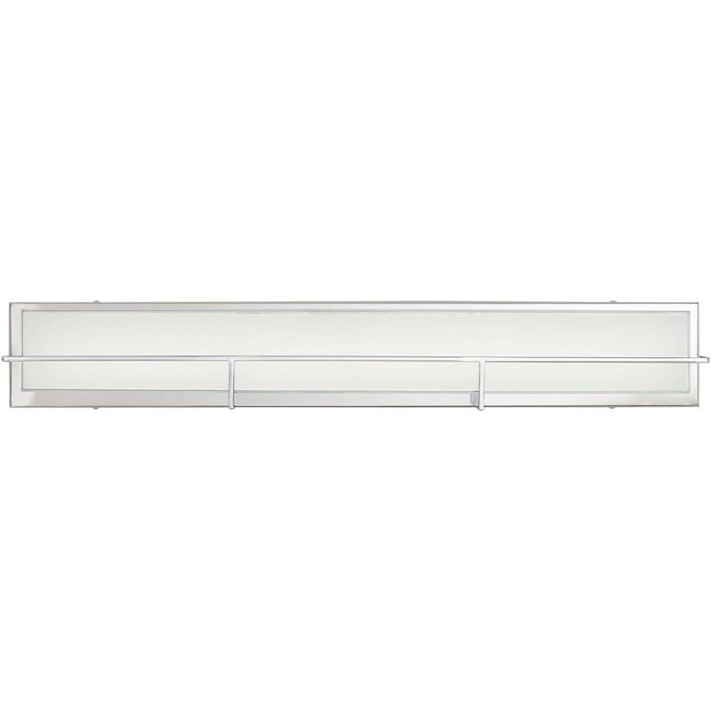 Possini Euro Design Linx Modern Wall Light Chrome Hardwire 33 1/2" Light Bar LED Fixture White Glass for Bedroom Bathroom Vanity Reading Living Room, 5 of 9