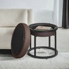 Ottoman Bench, Vanity Chair Stool, Small Ottoman, Ottoman Table, Footstool, Reversible Top, Load 660 lb - 2 of 4