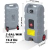 15 Gallon Portable Moving Gas Caddy Fuel Storage Saving Tank With 10FT Pump Hose Grey - 2 of 4