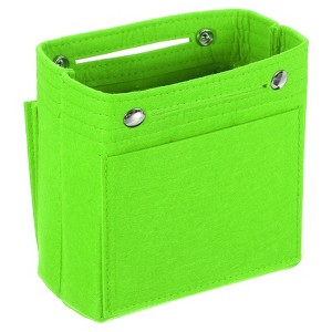 Unique Bargains Portable Makeup Bags and Organizers Encrypted Felt Purse Insert 6.7 x 3.9 x 6.3 Inch - 1 of 4