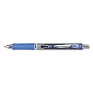 Pentel EnerGel RTX Retractable Liquid Gel Pen 1 mm Black/Gray Barrel Blue Ink BL80C - 1 of 2