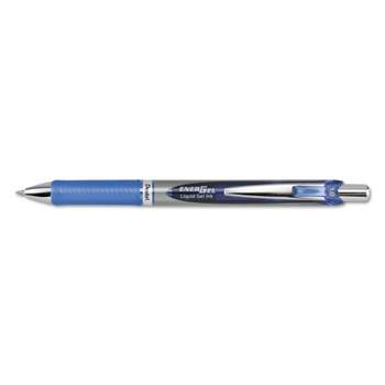 Pentel EnerGel RTX Retractable Liquid Gel Pen 1 mm Black/Gray Barrel Blue Ink BL80C