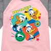 Girls' - Disney - Donald Duck Sticker Look Shirt Tail Raglan Graphic T-shirt - 2 of 3