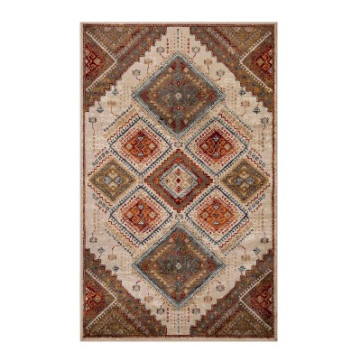 Bohemian Rustic Traditional Geometric Indoor Runner Area Rug by Blue Nile Mills