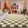 5x7 Feet Checkered Area Rugs For Living Room, Black Modern Super Soft Fluffy Rugs for Bedroom Home Aesthetic Decor - 4 of 4