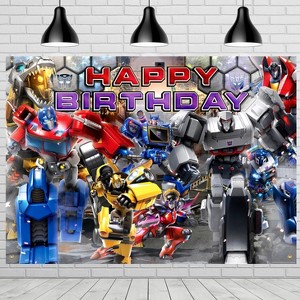 Treasures Gifted Transformers Backdrop - Transformers Party Supplies - 1 of 1