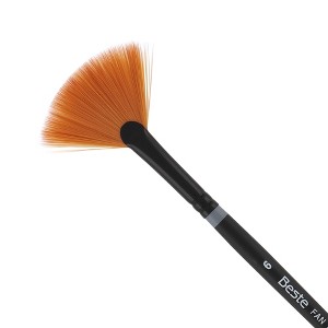 Creative Mark Beste Golden Taklon Fan Blender #6 - 2 Pack Artist Brush, Professional Watercolor Brushes, For Acrylic Painting, Short Handle, Sharp - 1 of 4