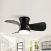 Parrot Uncle 31" Modern Indoor Flush Mount Integrated LED Ceiling Fan - 2 of 4