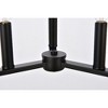 Elegant Lighting Vino 3 lights pendant in black - 4 of 4
