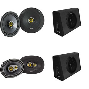 Kicker (2) 11PT250 Powered Truck Enclosure & 46CSC654 6.5", 46CSC6934 6x9"  Bundle - 1 of 4