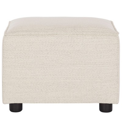 Evolur Holland Upholstered Ottoman, Thunder