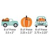 Big Dot of Happiness Happy Fall Truck - Paper Straw Decor - Harvest Pumpkin Party Striped Decorative Straws - Set of 24 - 2 of 4