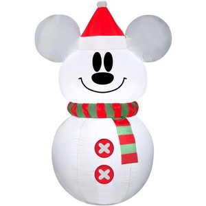 Disney Christmas Airblown Inflatable Mickey Mouse Snowman, 3.5 ft Tall, White - 1 of 4