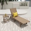 WestinTrends 2 Pieces Poly Outdoor Patio Chaise Lounge Chair with Side Table Set - 2 of 4