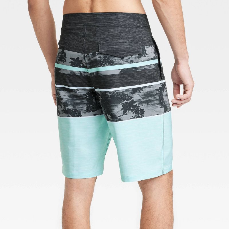 Men's 10" Tropical Print Swim Shorts - Goodfellow & Co™ Aqua Green, 2 of 4