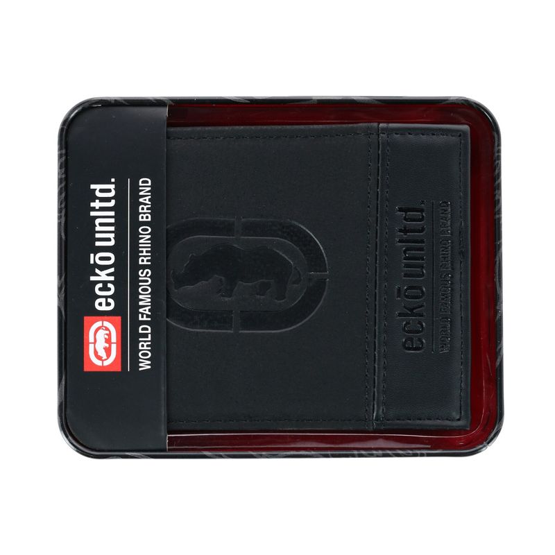 Ecko Men's Bifold Wallet with Flip-Out ID and Embossed Logo, 5 of 7