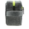 The Hudson - Grey Textured Cosmetic Bag with Colored Zipper by Youzey - 3 of 4