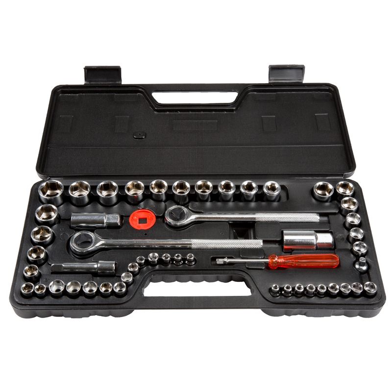 Stalwart 52pc with Socket Set SAE and Metric Hand Tool Set Clear, 1 of 5